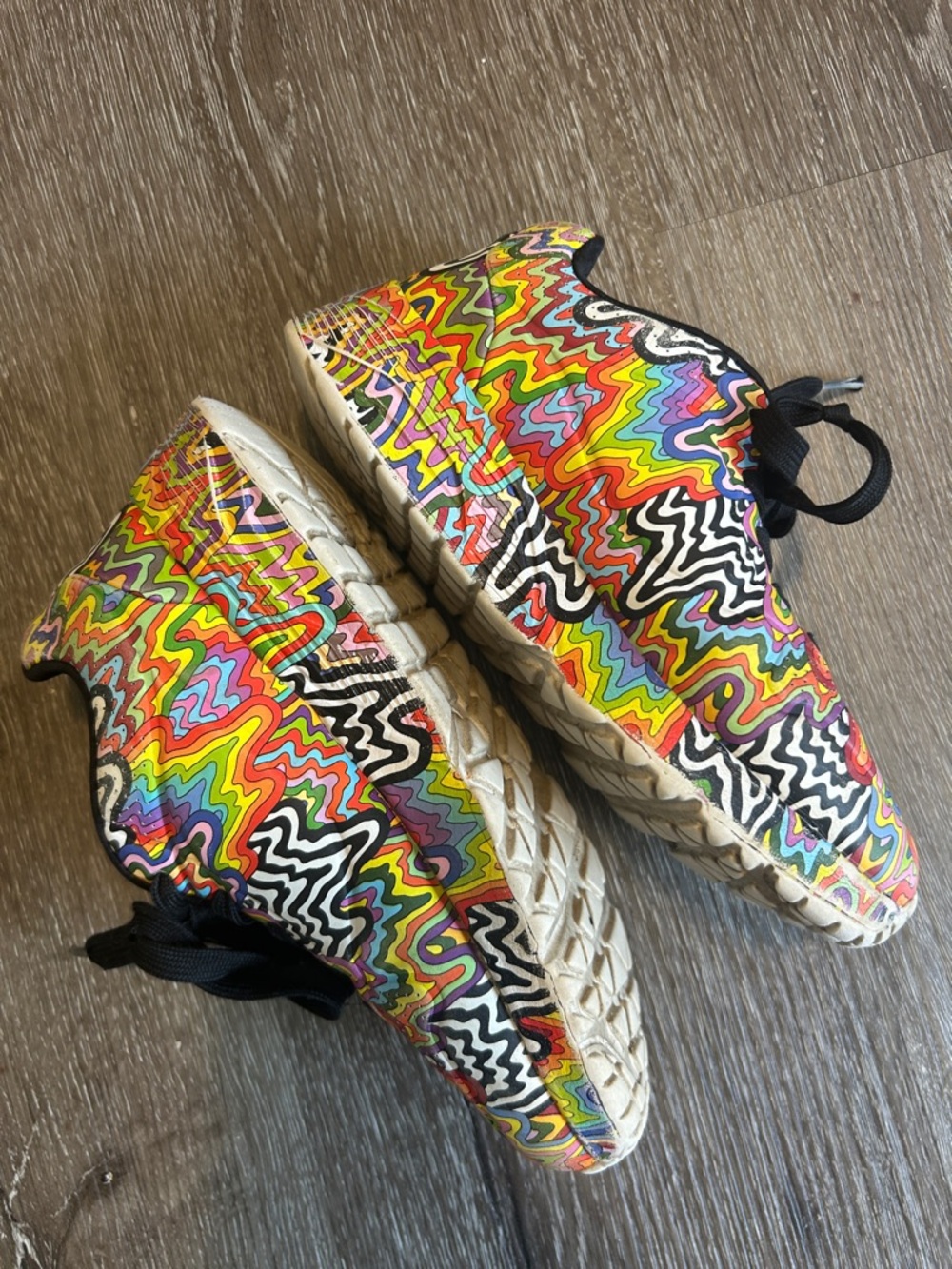 Skechers Kids Jen Stark 1Y Multicolor Psychedelic Pattern Sneakers - Picture 6 of 7